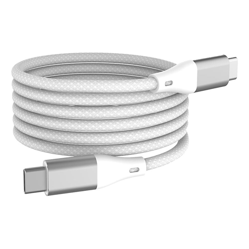 Winner Group - Magnetyczny Kabel USB USB-C / USB-C 60W 1m biały