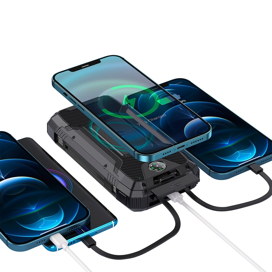 Winner Group - Power Bank z ładowaniem bezprzewodowym i panel solarny 20000 mAh 20W PD