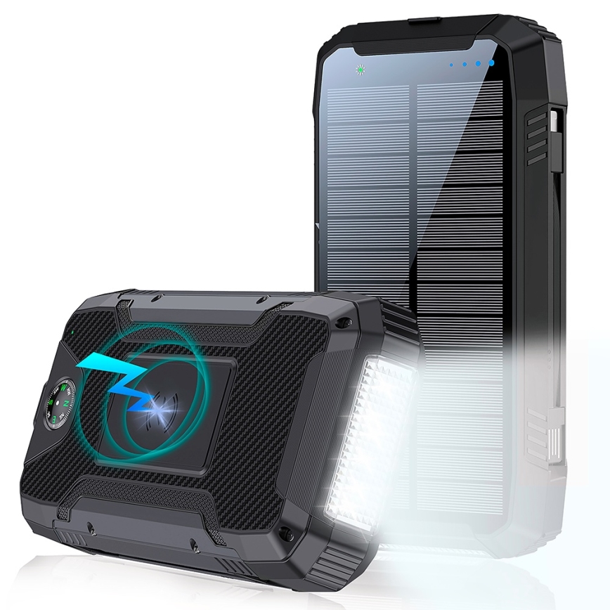 Winner Group - Power Bank z ładowaniem bezprzewodowym i panel solarny 20000 mAh 20W PD