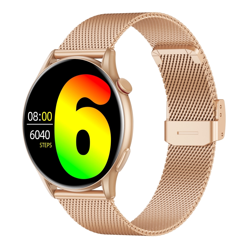 Winner Group - Smartwatch AirFlex 2 Elegance 280 mAh IP68 złoty
