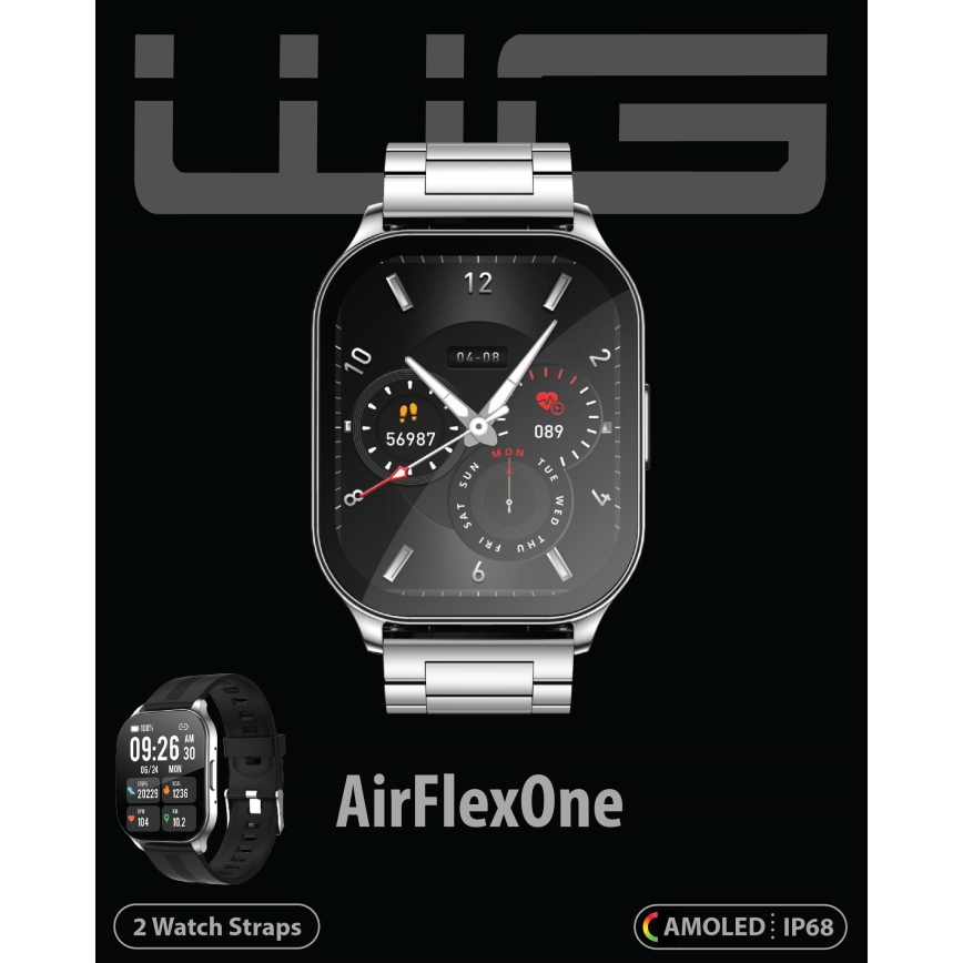 Winner Group - Smartwatch AirFlexOne 300 mAh IP68 srebrny