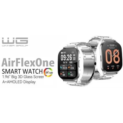Winner Group - Smartwatch AirFlexOne 300 mAh IP68 srebrny