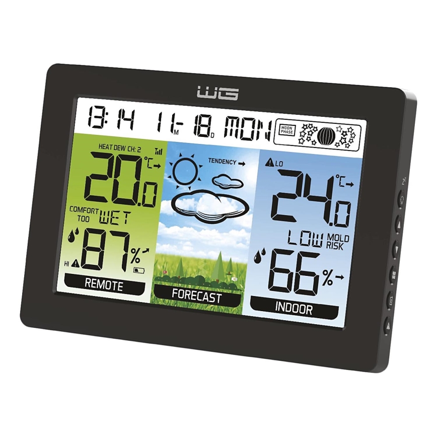 Winner Group - Stacja meteorologiczna z wyświetlaczem LCD i budzik 5xAAA