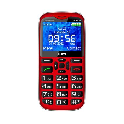 Winner Group - Telefon komórkowy dla seniorów 1600 mAh czerwony