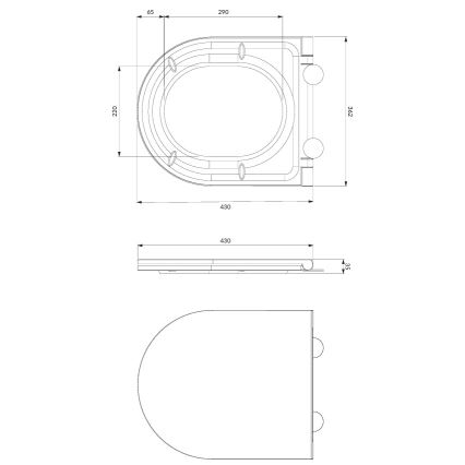 WC wiszące OTTAWA + deska sedesowa SoftClose OTTAWA + przycisk spłukujący SIGMA + moduł podtynkowy + podkład izolacyjny