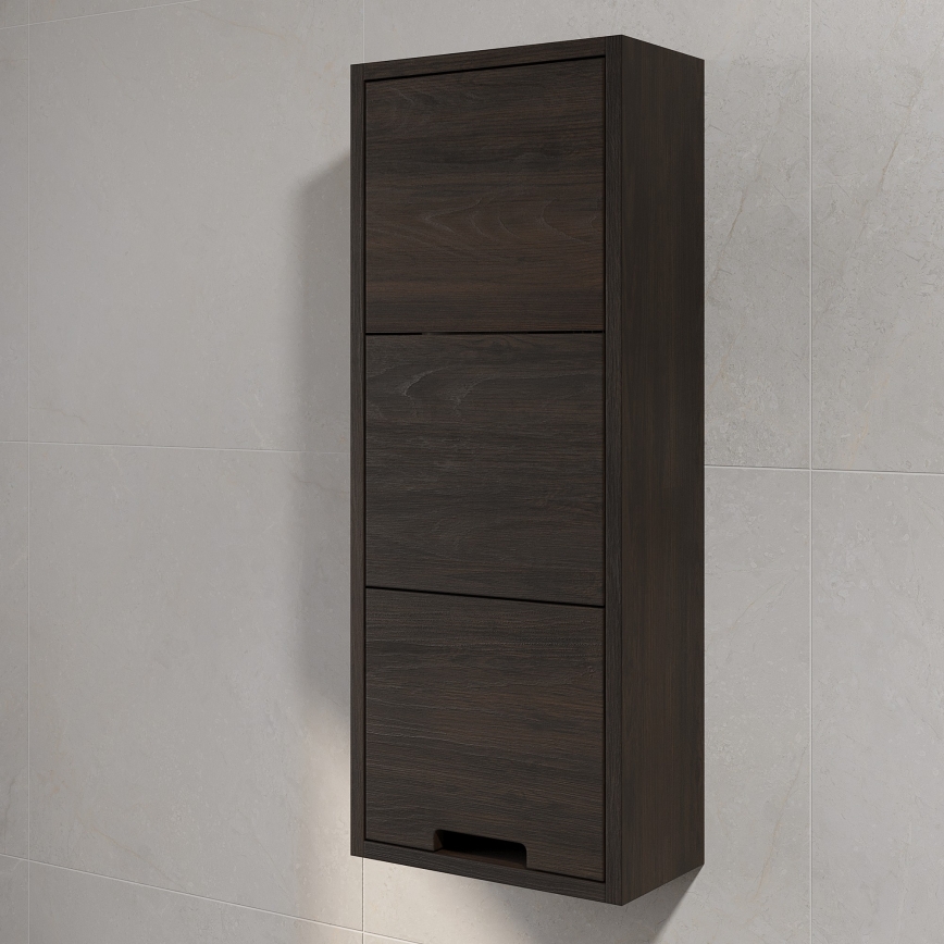 Wisząca szafka łazienkowa GRIBSKOV 90 cm brąz/dąb