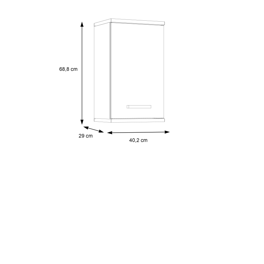 Wisząca szafka łazienkowa VENOM antracyt/brąz