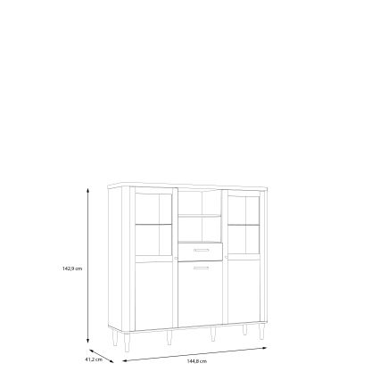 Witryna VIRO brązowa/beżowa
