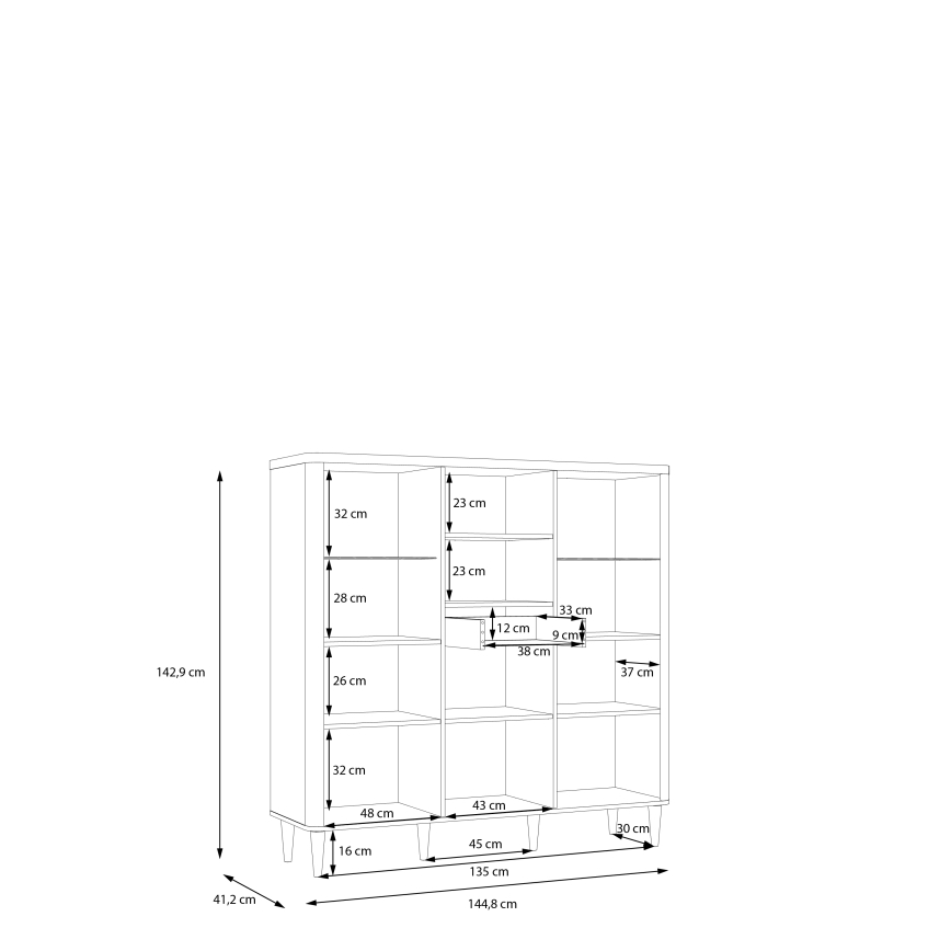 Witryna VIRO brązowa/beżowa