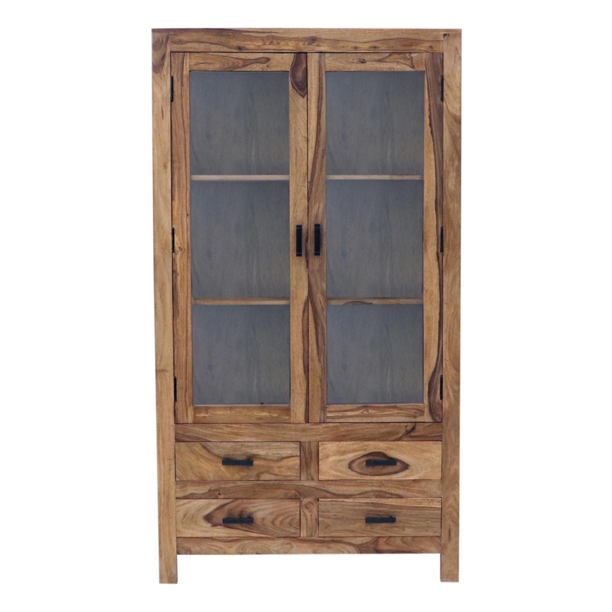 Witryna wystawowa RAMI 180x100 cm solidne drewno/palisander