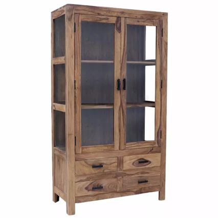 Witryna wystawowa RAMI 180x100 cm solidne drewno/palisander