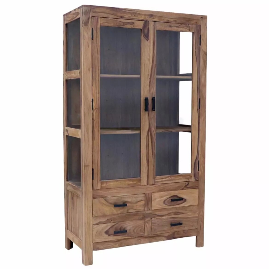 Witryna wystawowa RAMI 180x100 cm solidne drewno/palisander