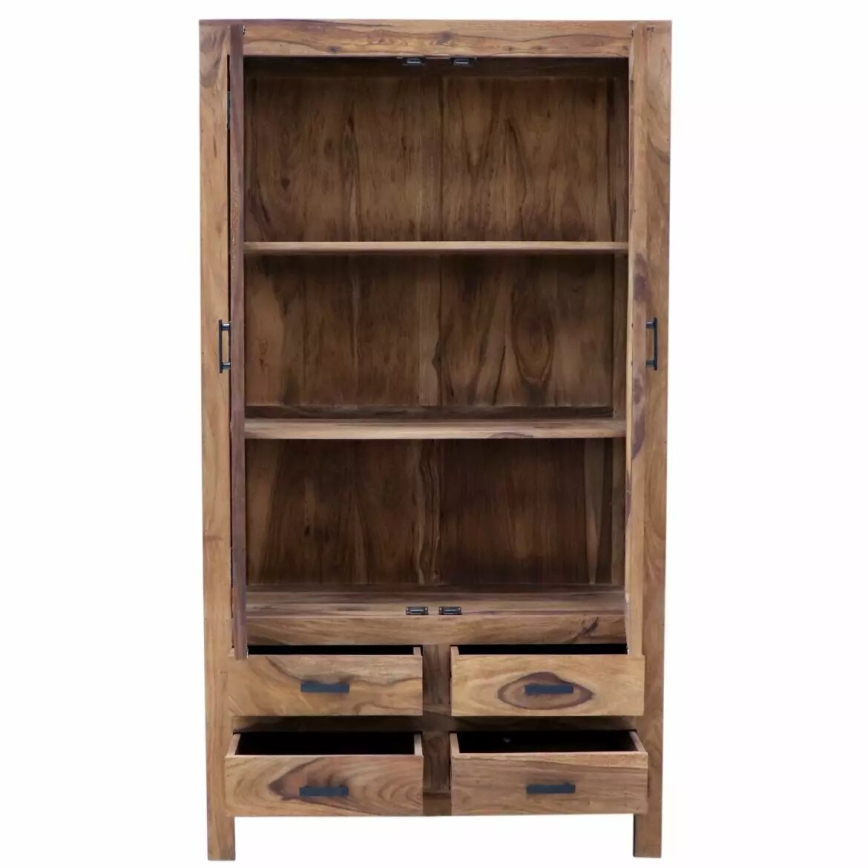 Witryna wystawowa RAMI 180x100 cm solidne drewno/palisander