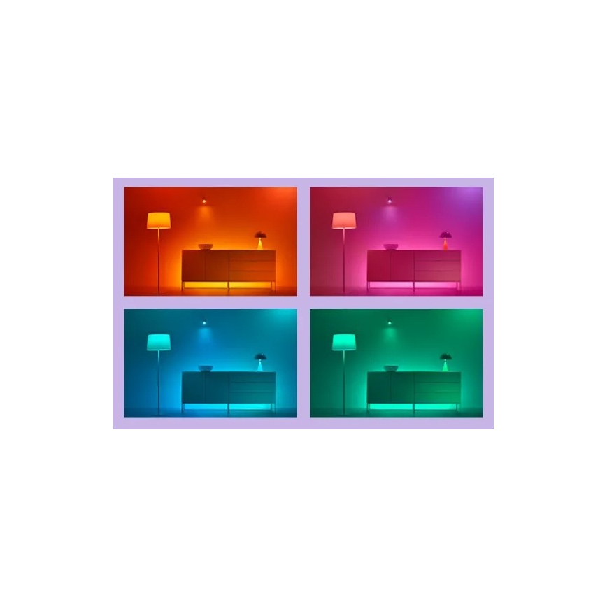 WiZ - 4m ściemnialna taśma LED RGBIC, 10,2W/5V, 2700-6500K, Wi-Fi