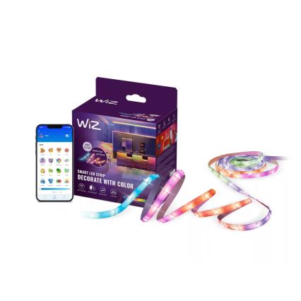 WiZ - 4m ściemnialna taśma LED RGBIC, 10,2W/5V, 2700-6500K, Wi-Fi