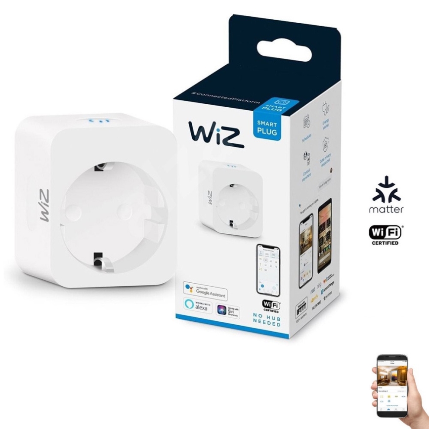 WiZ - Inteligentne gniazdo F 2300W Wi-Fi SCHUKO