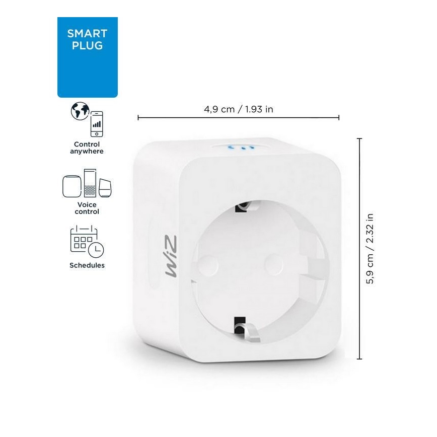 WiZ - Inteligentne gniazdo F 2300W Wi-Fi SCHUKO