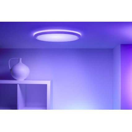 WiZ - LED RGB Plafon ściemnialny SUPERSLIM LED/22W/230V 2700-6500K Wi-Fi biały