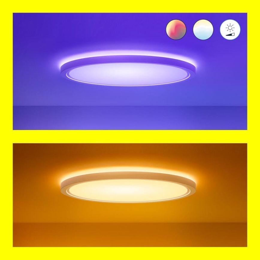 WiZ - LED RGB Plafon ściemnialny SUPERSLIM LED/22W/230V 2700-6500K Wi-Fi biały
