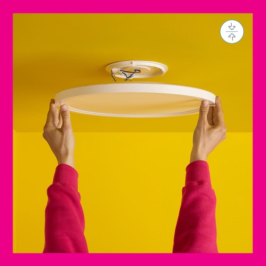 WiZ - LED RGB Plafon ściemnialny SUPERSLIM LED/32W/230V 2700-6500K Wi-Fi białe