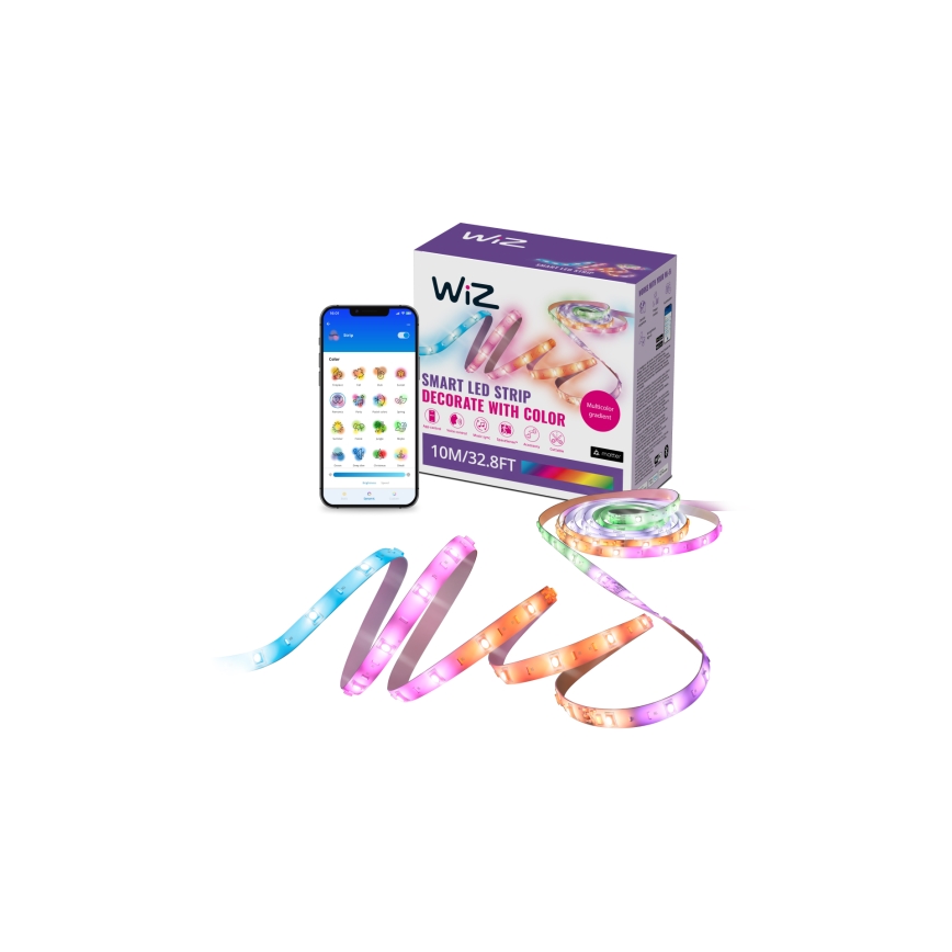 WiZ - LED RGBIC ściemnialna taśma 10m LED/21W/230V 2700-6500K Wi-Fi