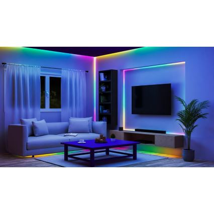 WiZ - LED RGBIC Taśma ściemnialna 10m LED/21W/230V 2700-6500K Wi-Fi