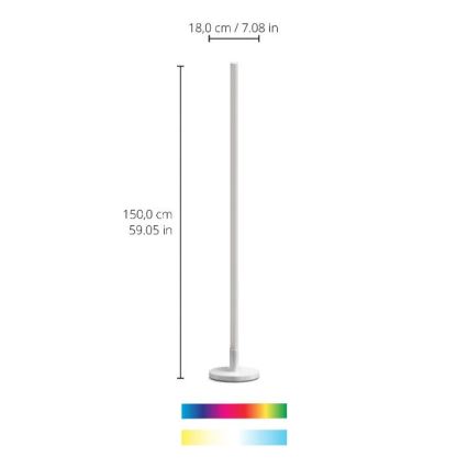 WiZ - LED RGBW Lampa podłogowa ściemnialna POLE LED/13W/230V 2200-6500K Wi-Fi