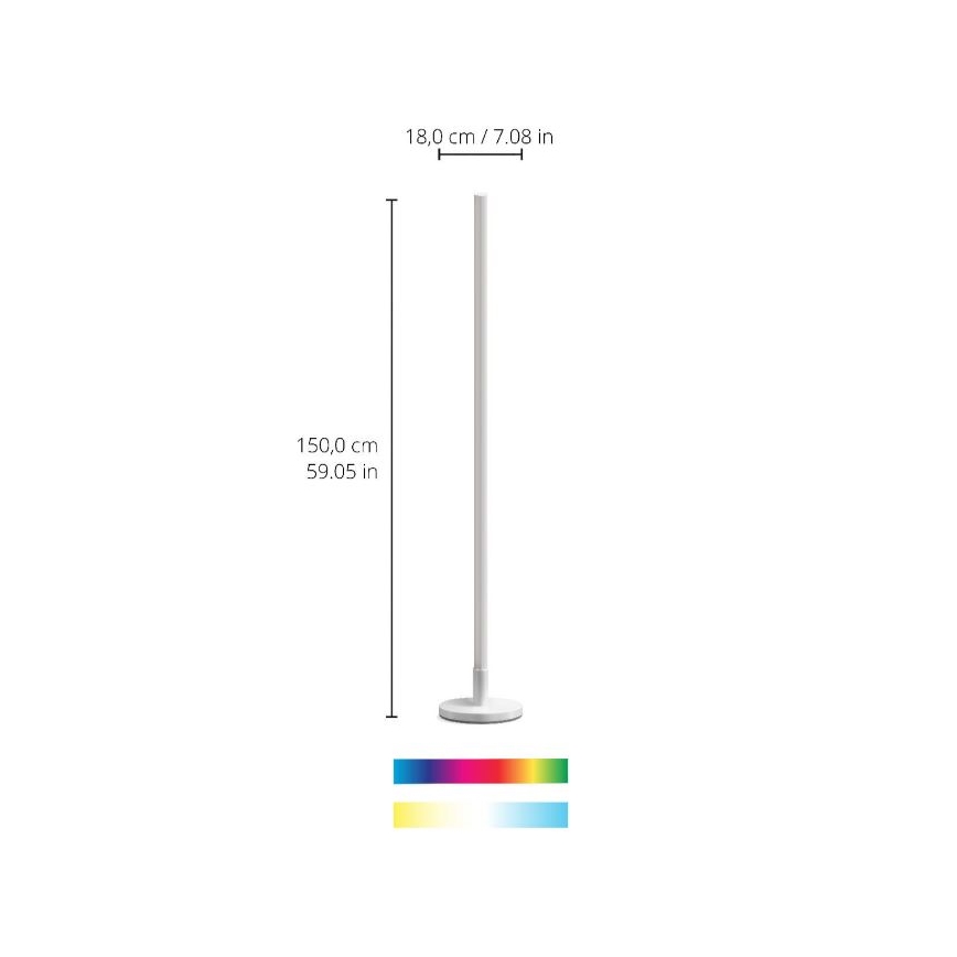 WiZ - LED RGBW Lampa podłogowa ściemnialna POLE LED/13W/230V 2200-6500K Wi-Fi