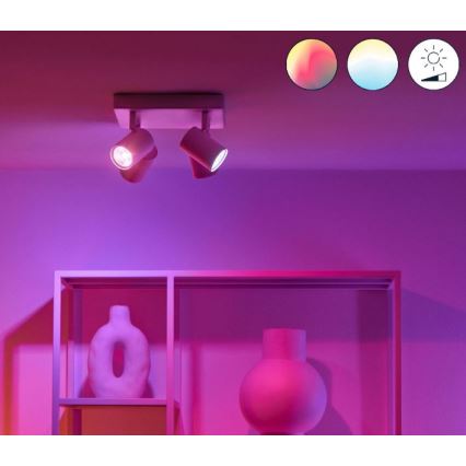 WiZ - LED RGBW ściemnialna oprawa punktowa IMAGEO 4xGU10/4,9W/230V 2200-6500K Wi-Fi CRI 90 biała