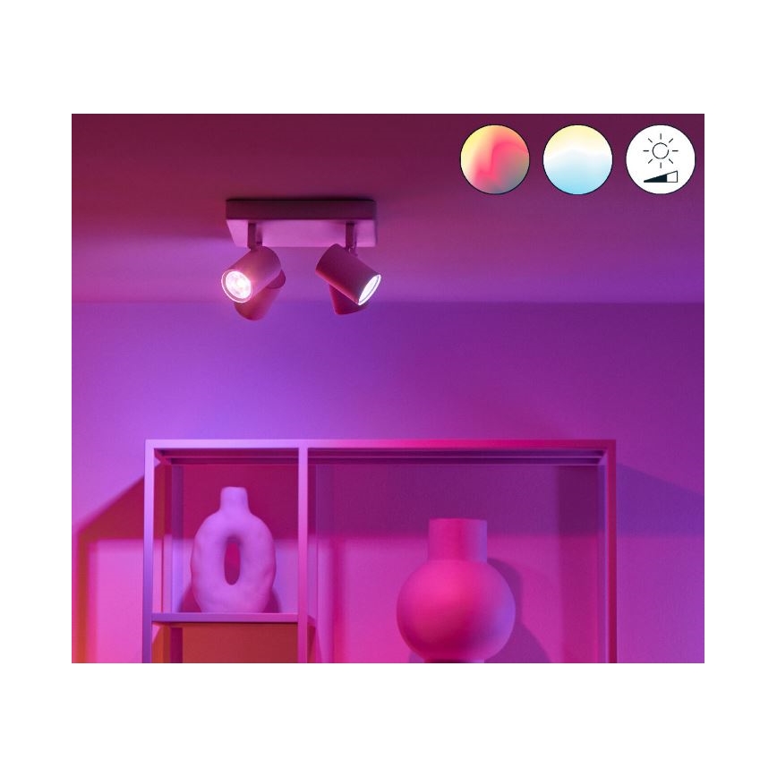 WiZ - LED RGBW ściemnialna oprawa punktowa IMAGEO 4xGU10/4,9W/230V 2200-6500K Wi-Fi CRI 90 biała