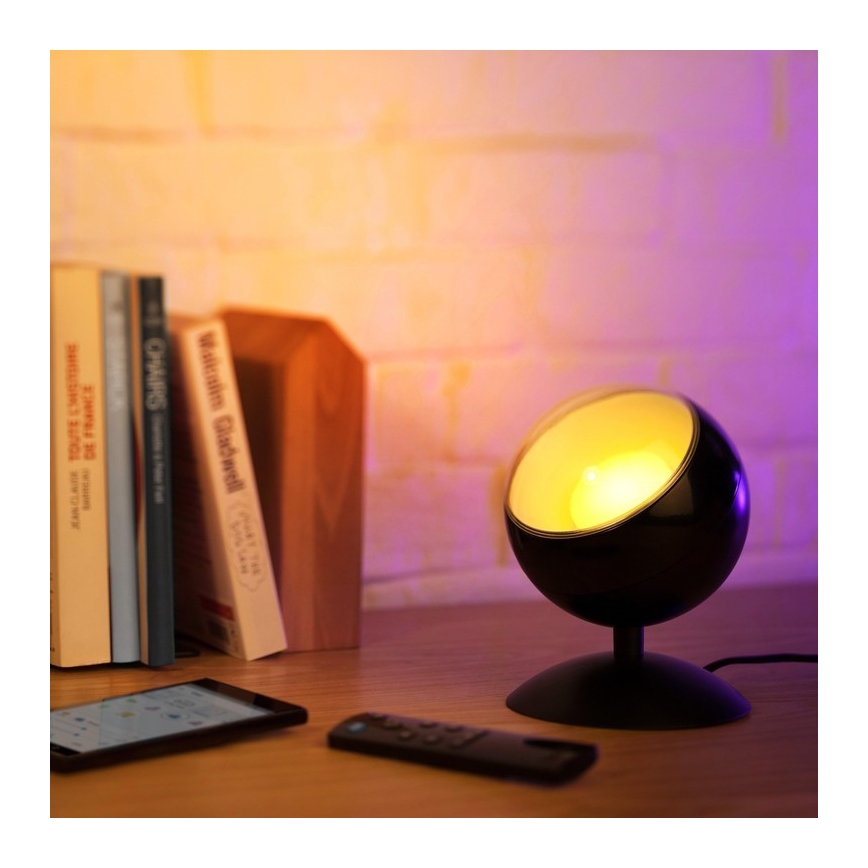 WiZ -LED RGBW Ściemnialna lampa stołowa QUEST LED/13W/230V 2200-6500K Wi-Fi czarna