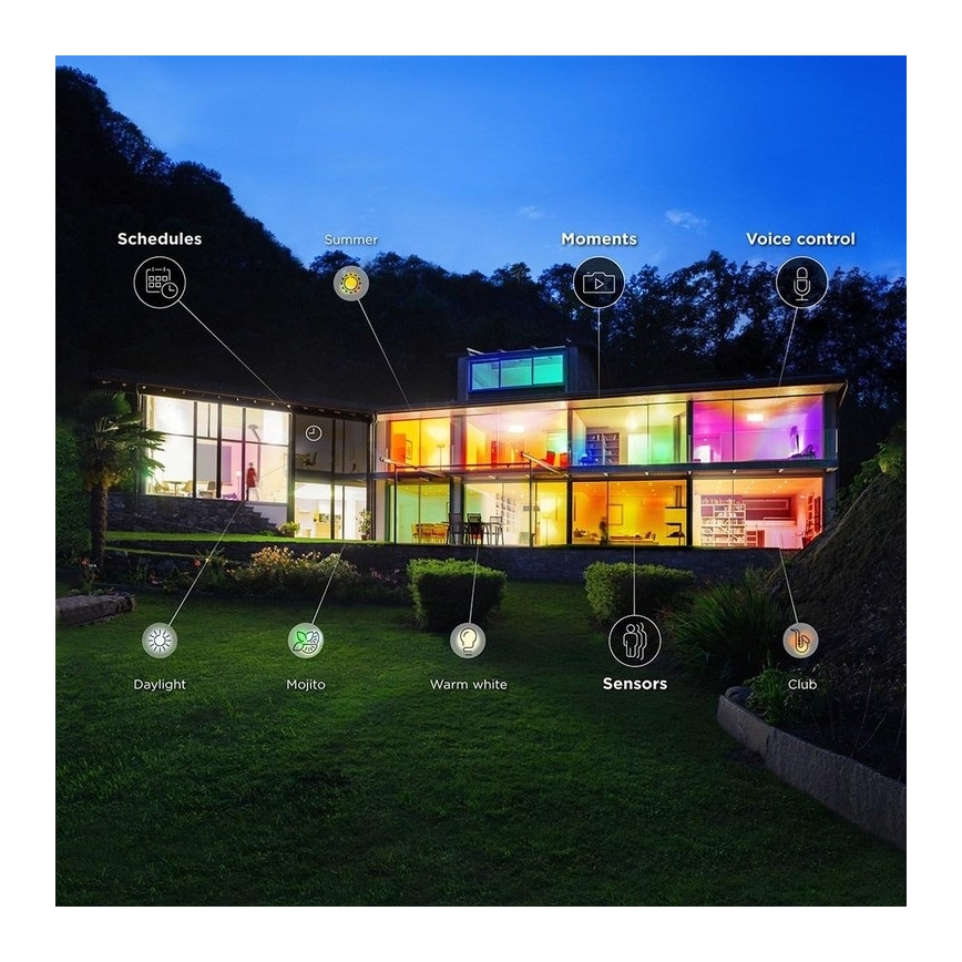 WiZ - LED RGBW Ściemnialna lampka stołowa QUEST LED/13W/230V 2200-6500K Wi-Fi biała