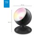 WiZ -LED RGBW Ściemnialna lampka stołowa QUEST LED/13W/230V 2200-6500K Wi-Fi czarna