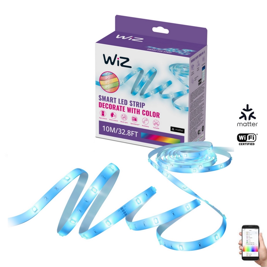 WiZ - LED RGBW Ściemnialna taśma 10m LED/12W/230V 2700-6500K Wi-Fi