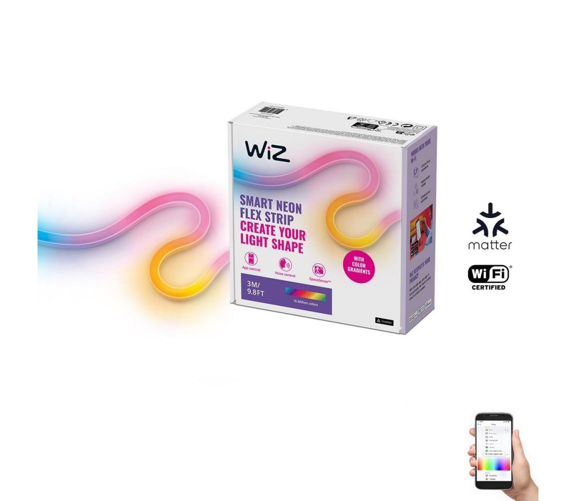 WiZ - LED RGBW Ściemnialna taśma 3m LED/24W/230V 2700-5000K Wi-Fi
