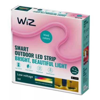 WiZ - LED RGBW Ściemnialna taśma zewnętrzna 5m LED/24W/230V 2700-5000K Wi-Fi IP65