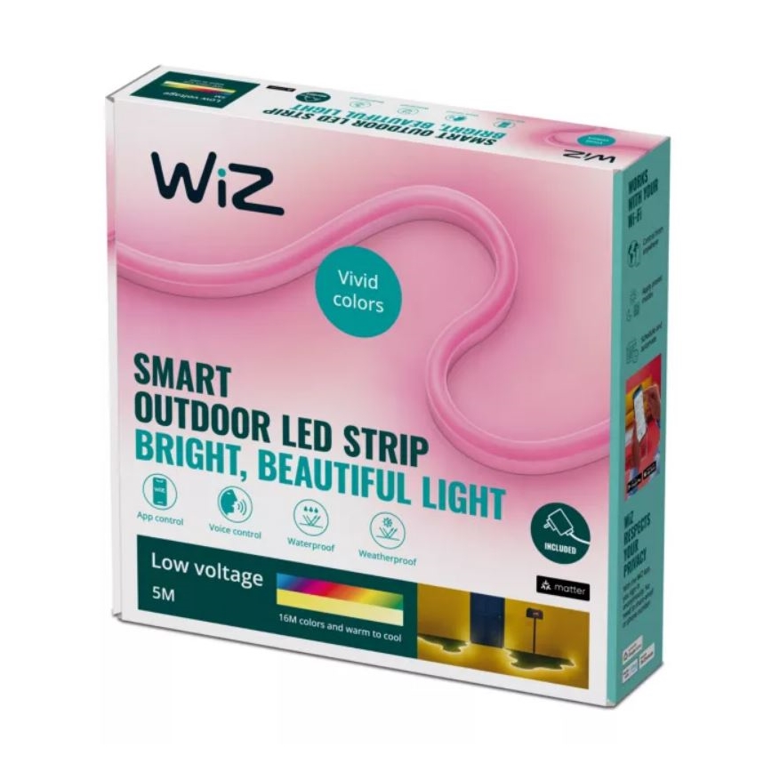WiZ - LED RGBW Ściemnialna taśma zewnętrzna 5m LED/24W/230V 2700-5000K Wi-Fi IP65