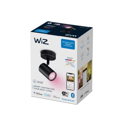 WiZ - LED RGBW Ściemnialne oświetlenie punktowe IMAGEO 1xGU10/4,9W/230V CRI 90 Wi-Fi black