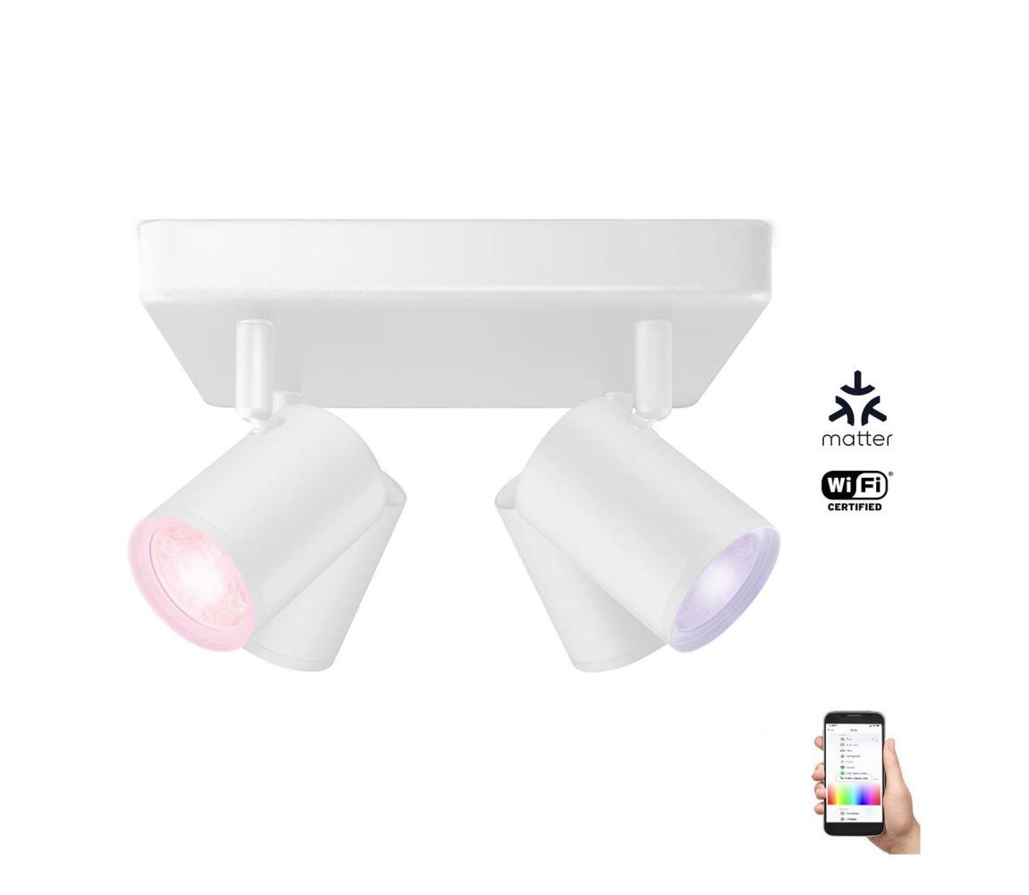 WiZ - LED RGBW Ściemnialne oświetlenie punktowe IMAGEO 4xGU10/4,9W/230V białe Wi-Fi