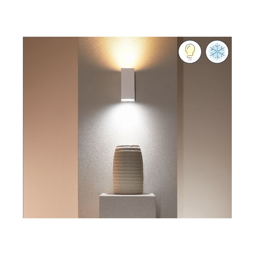 WiZ - LED RGBW Ściemnialny kinkiet UP&DOWN 2xGU10/4,7W/230V 2200-6500K Wi-Fi CRI 90 biały