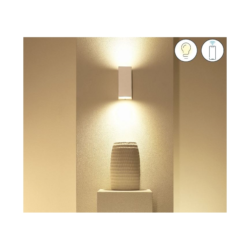 WiZ - LED RGBW Ściemnialny kinkiet UP&DOWN 2xGU10/4,7W/230V 2200-6500K Wi-Fi CRI 90 biały