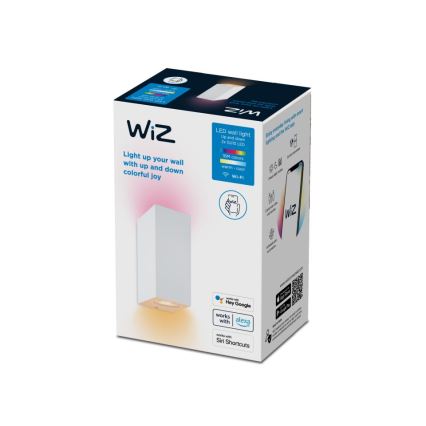 WiZ - LED RGBW Ściemnialny kinkiet UP&DOWN 2xGU10/4,7W/230V 2200-6500K Wi-Fi CRI 90 biały