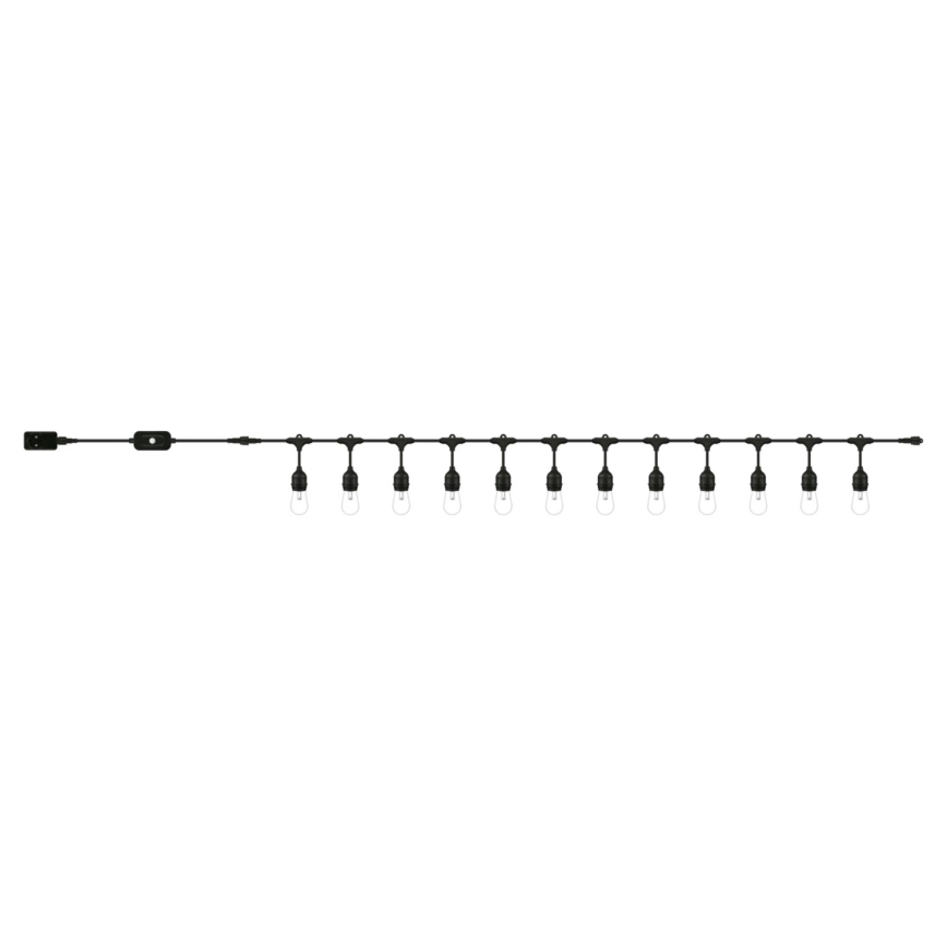 WiZ - LED RGBW Ściemnialny łańcuch zewnętrzny 12xLED 14,4m IP65 2700-5000K Wi-Fi