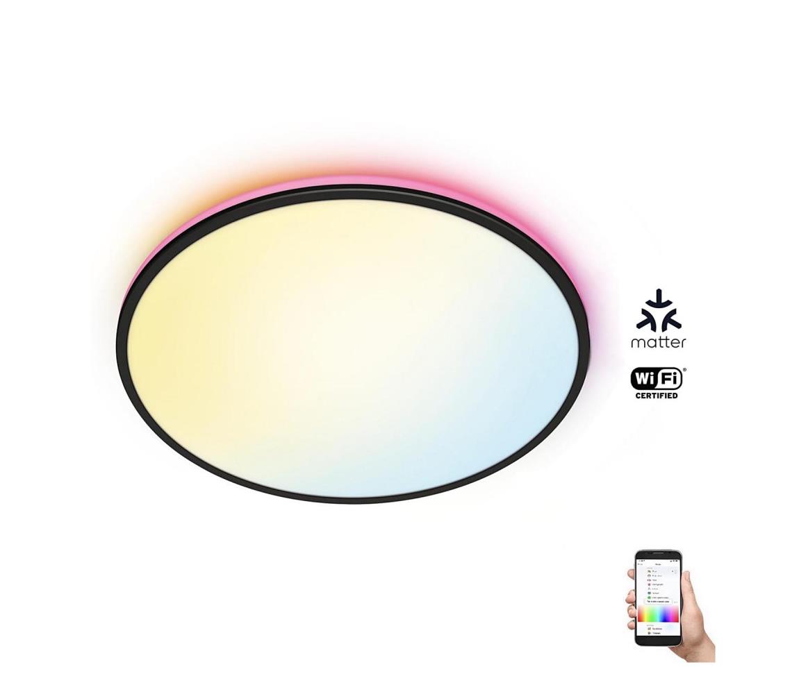 WiZ - LED RGBW Ściemnialny panel RUNE LED/21W/230V czarny Wi-Fi