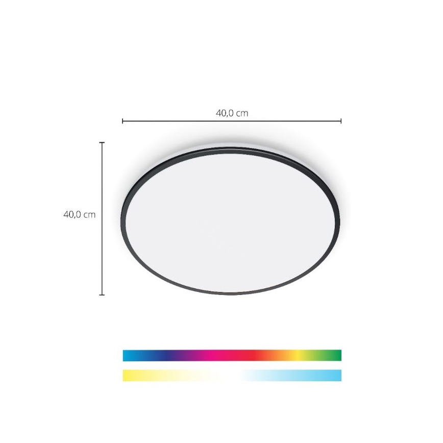 WiZ - LED RGBW Ściemnialny panel RUNE LED/21W/230V 2200-6500K Wi-Fi czarny