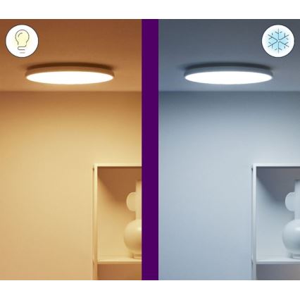 WiZ - LED RGBW Ściemnialny plafon RUNE LED/21W/230V 2700-6500K Wi-Fi biały