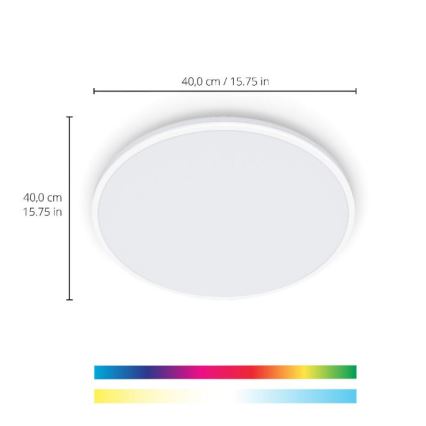 WiZ - LED RGBW Ściemnialny plafon RUNE LED/21W/230V 2700-6500K Wi-Fi biały