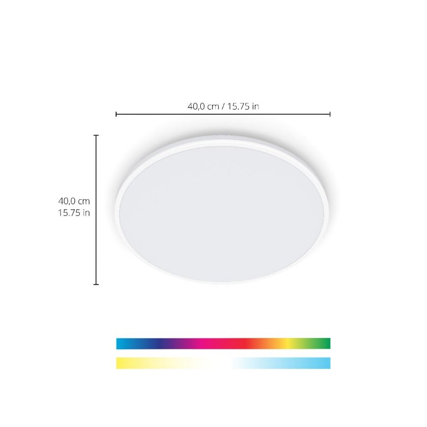 WiZ - LED RGBW Ściemnialny plafon RUNE LED/21W/230V 2700-6500K Wi-Fi biały