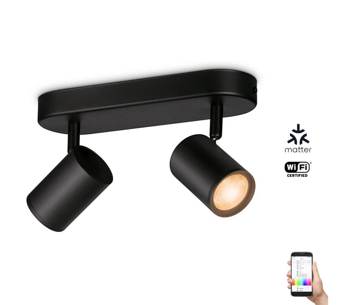 WiZ - LED RGBW Ścienialne oświetlenie punkotowe IMAGEO 2xGU10/4,9W/230V Wi-Fi