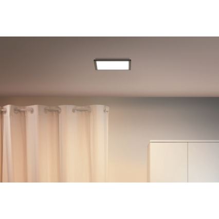 WiZ - LED Ściemnialny plafon SUPERSLIM LED/12W/230V 2700-6500K Wi-Fi czarny